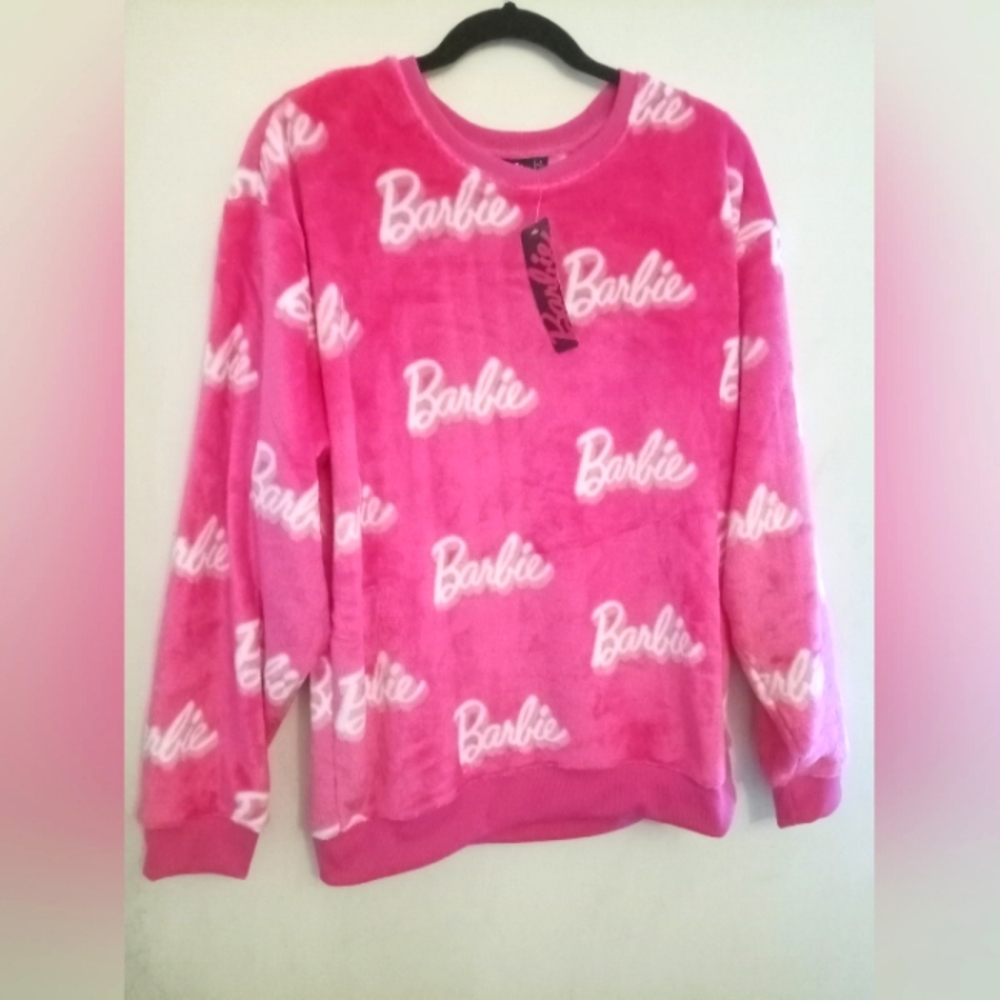 Barbie Velour Sweatshirt NWT Sz Lg
